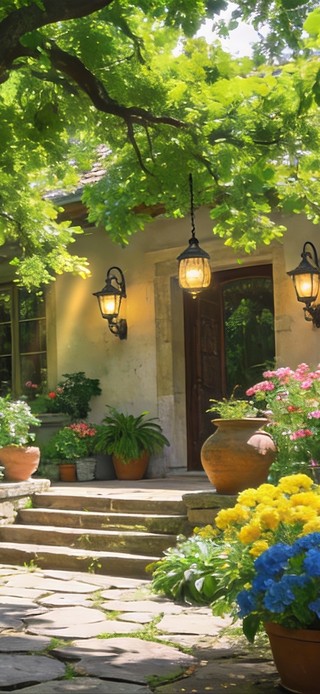 夏日唯美绿色风景