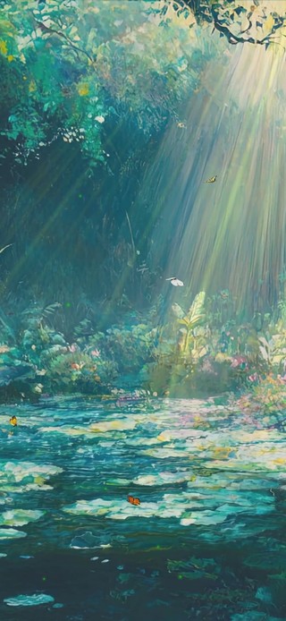 护眼绿景