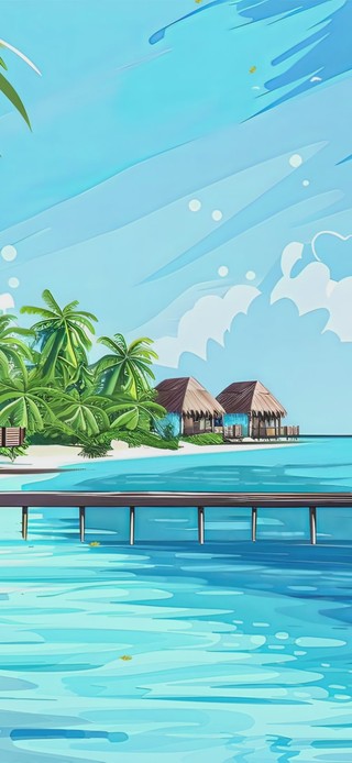 海边插画