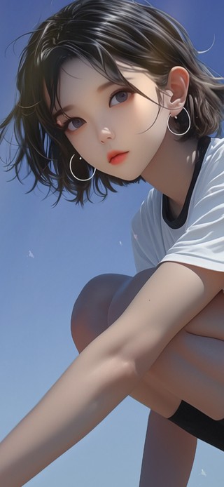 晴天短发女孩