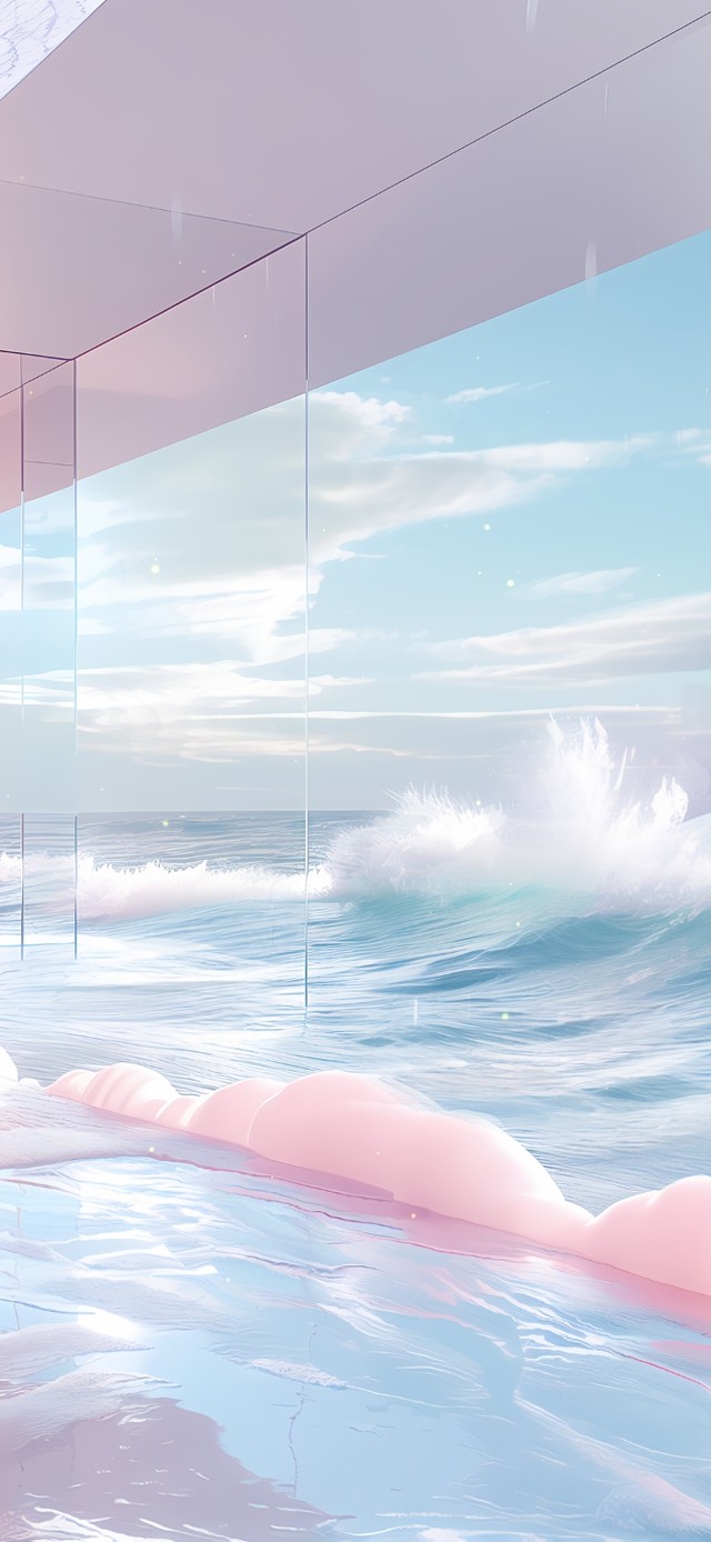 粉色系海景房
