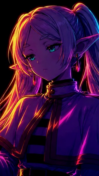 赛博霓虹精灵美少女芙莉莲