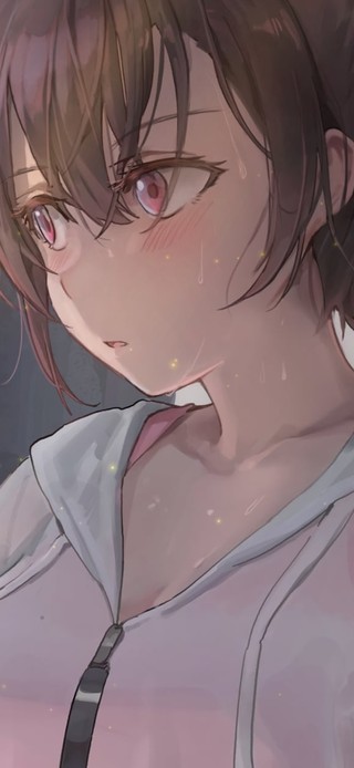 流汗的少女