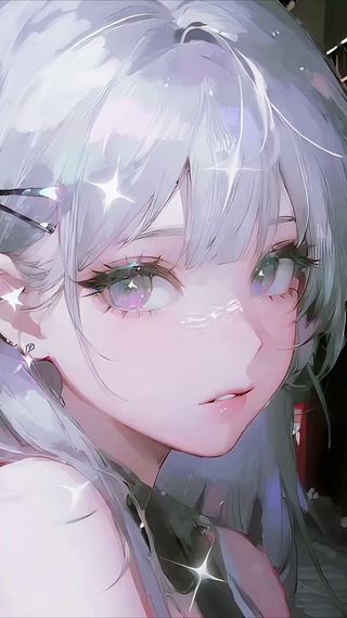 涂鸦墙边的少女