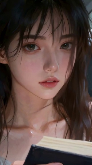 雨天车内阅读心事纯欲美少女