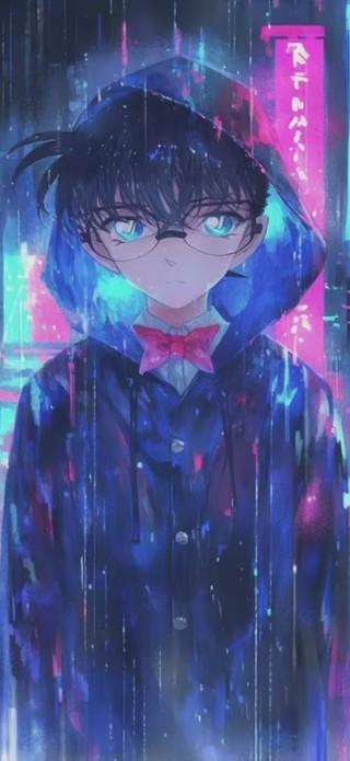 霓虹街道：柯南的雨夜谜案