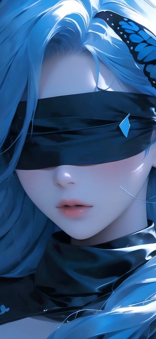 蒙眼蝴蝶女孩