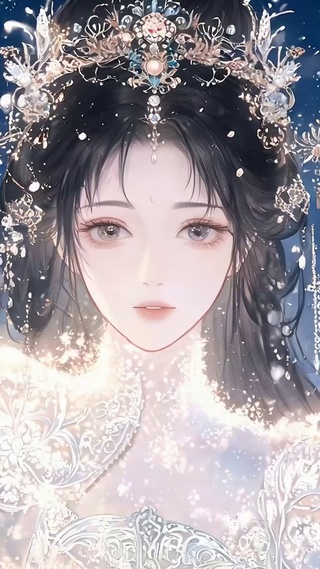 古风夜景女孩