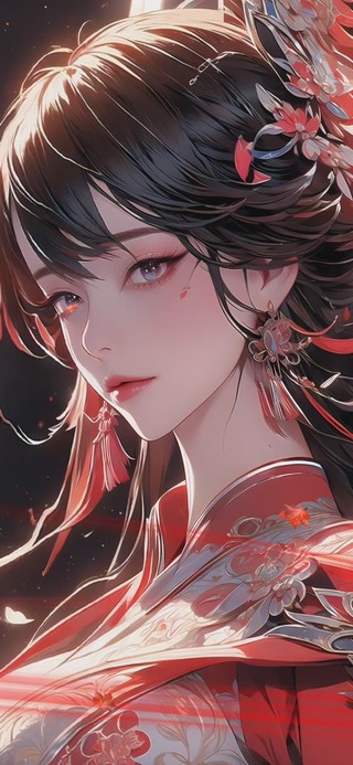 4k唯美古风插画美女