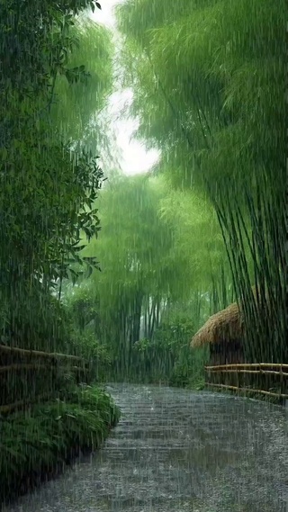 竹林-雨