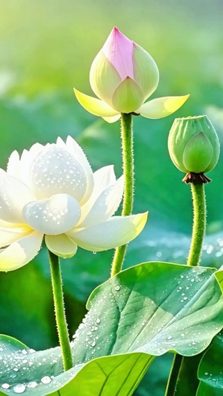 雨中荷花4K