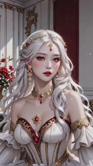 白发美女