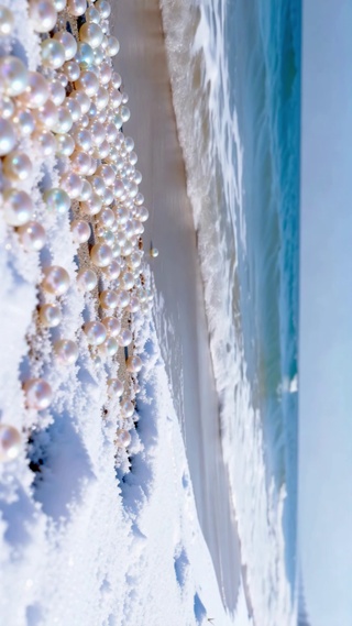 海边珍珠雪景