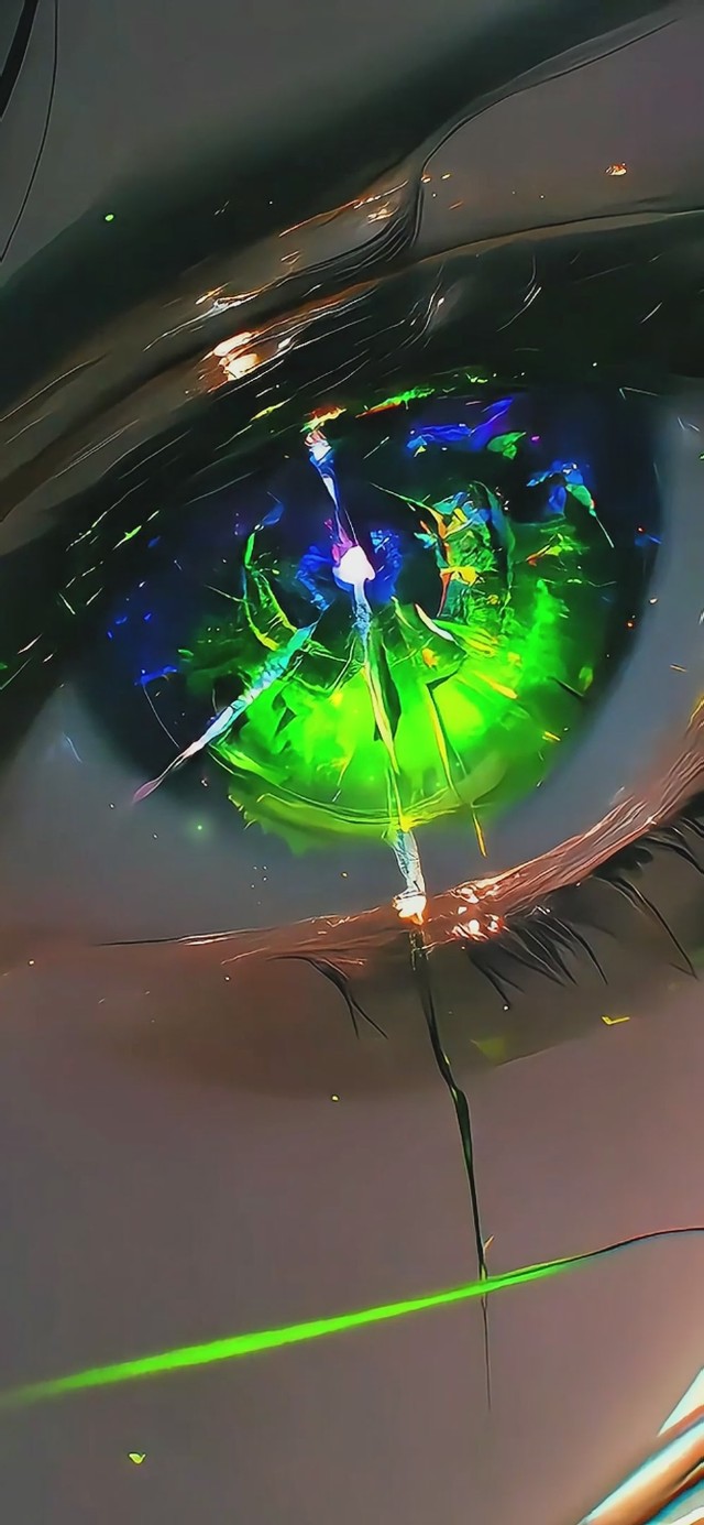 4K绝美幻彩绿眸