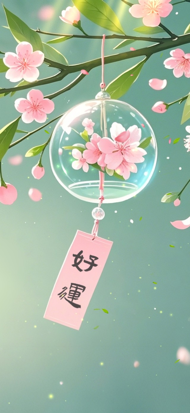 护眼桃花风铃