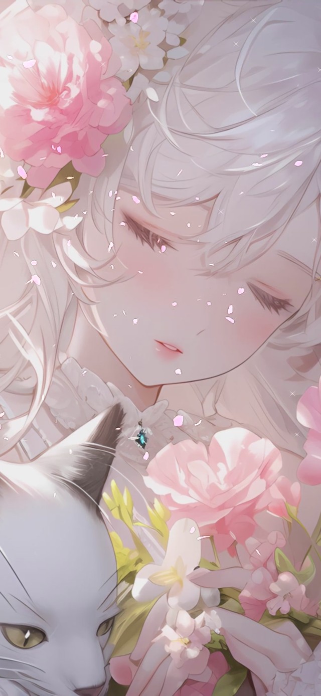 可爱女孩与萌宠