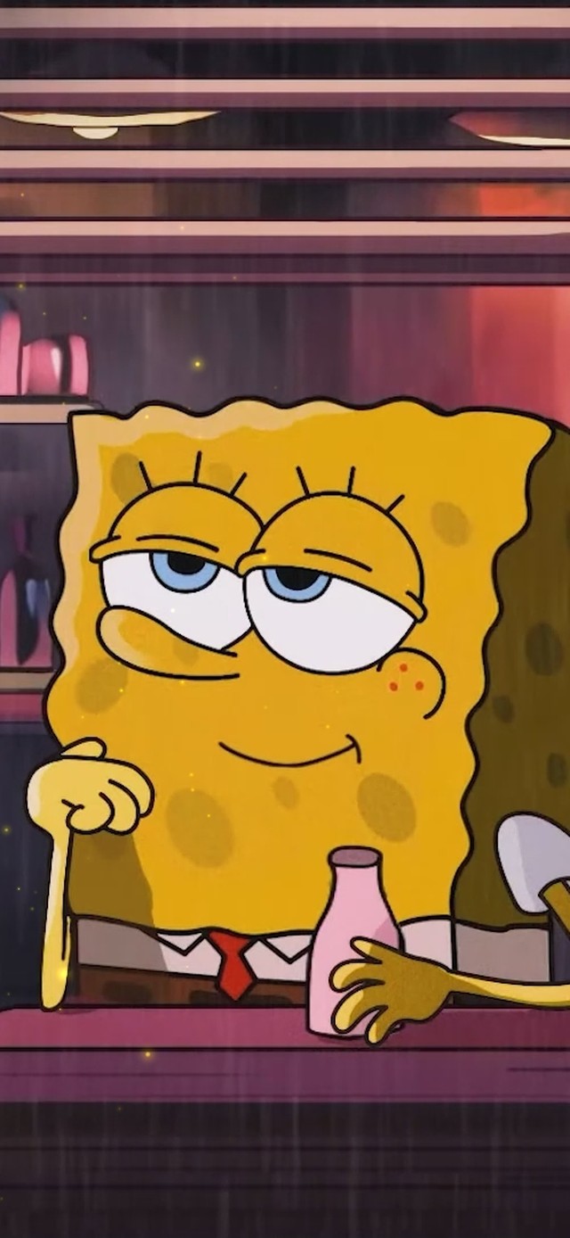 雨夜咖啡馆海绵宝宝