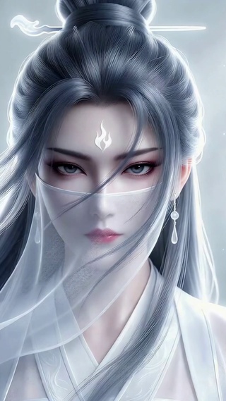 古风仙气面纱美人