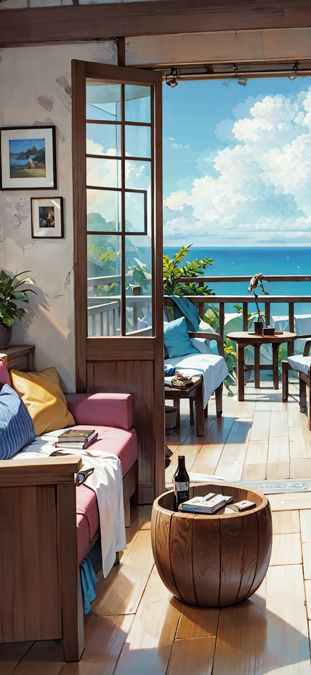 4K治愈海边小屋