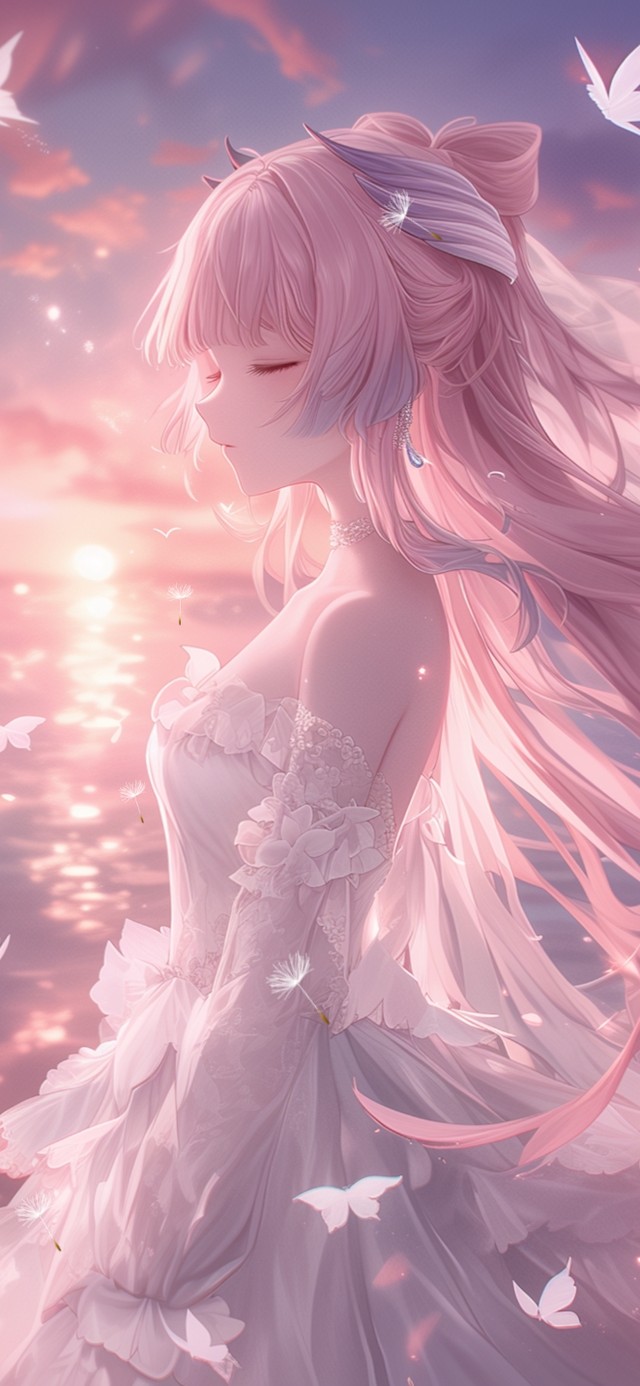 雪墨壁纸丨心海丨浪漫婚纱丨