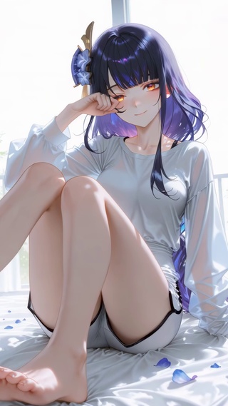 紫发少女的阳光卧室