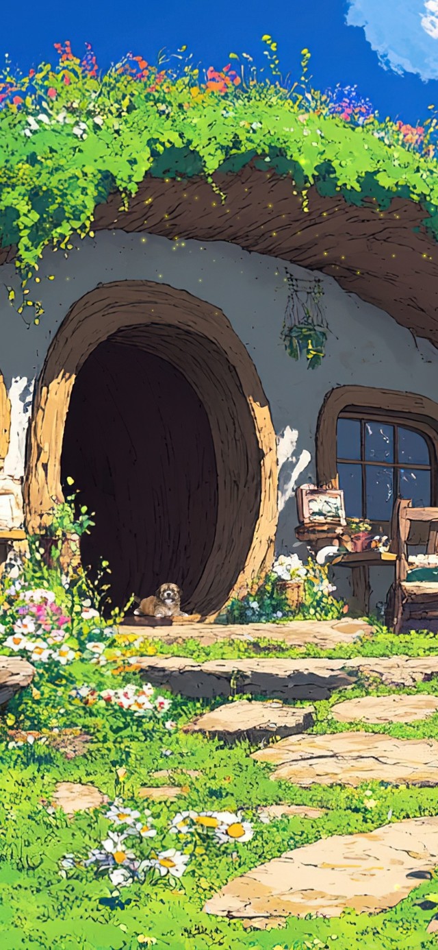唯美绿色小屋