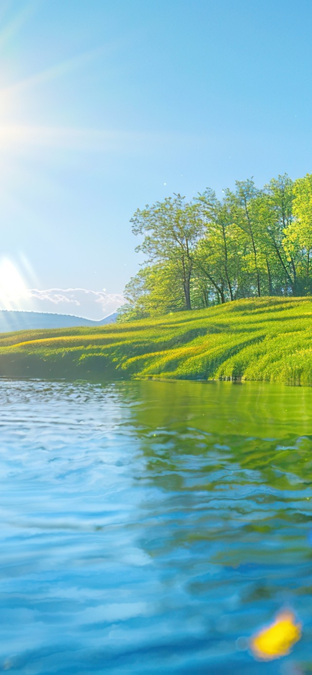 山涧湖泊