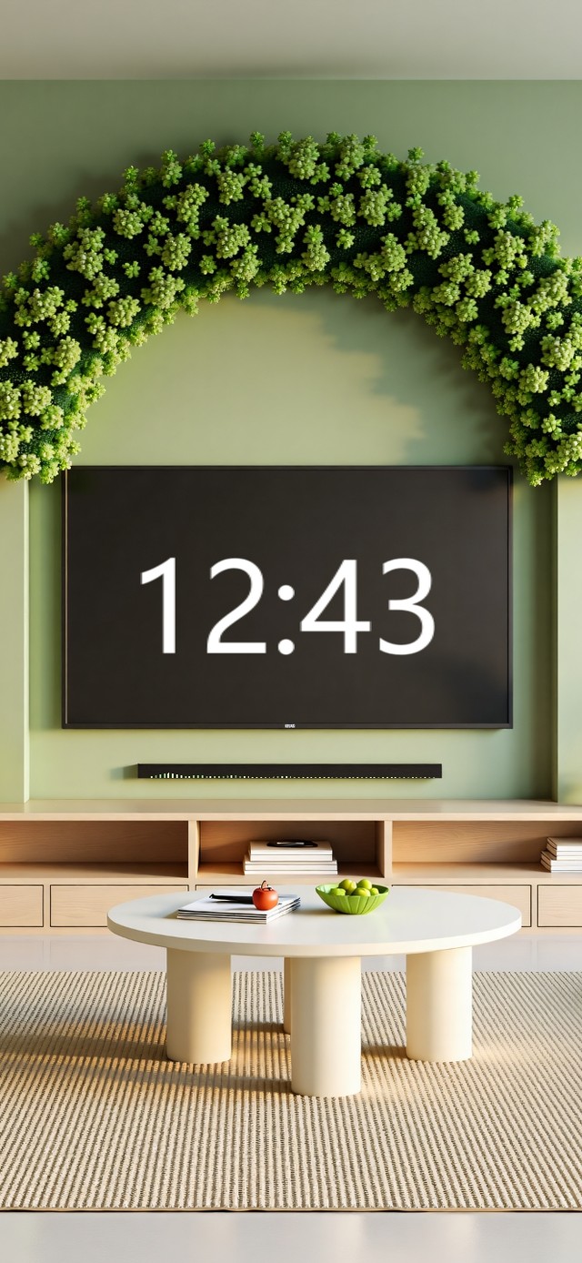 绿色森系摸鱼小电视