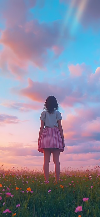 草原晚霞