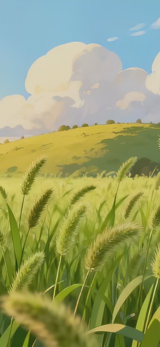 暖意清新护眼绿野