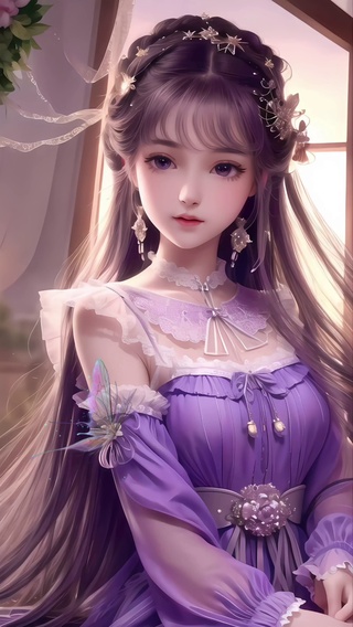 紫衣美少女