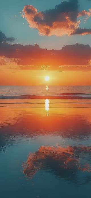 落日海滩