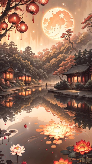 治愈系荷花小镇