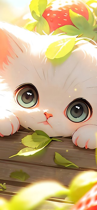 小清新草莓猫咪