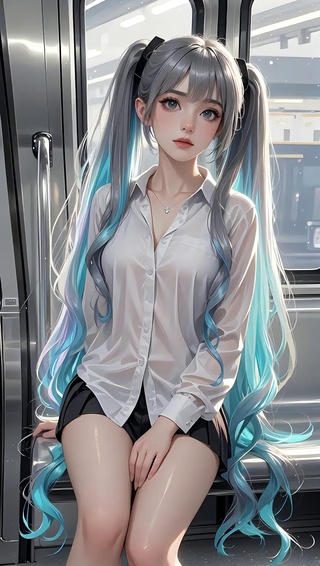 乘地铁的初音