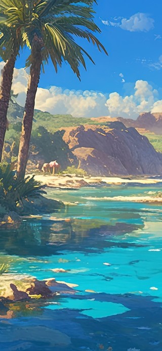静谧沙漠绿洲