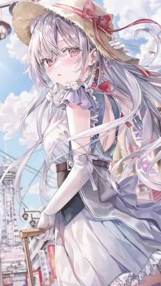 白毛女孩要上学