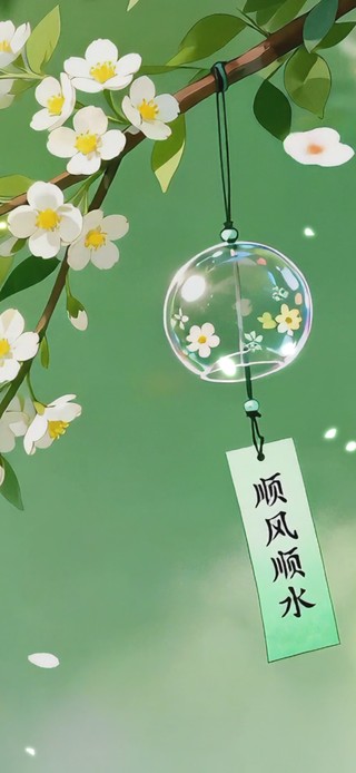 清新春天风铃