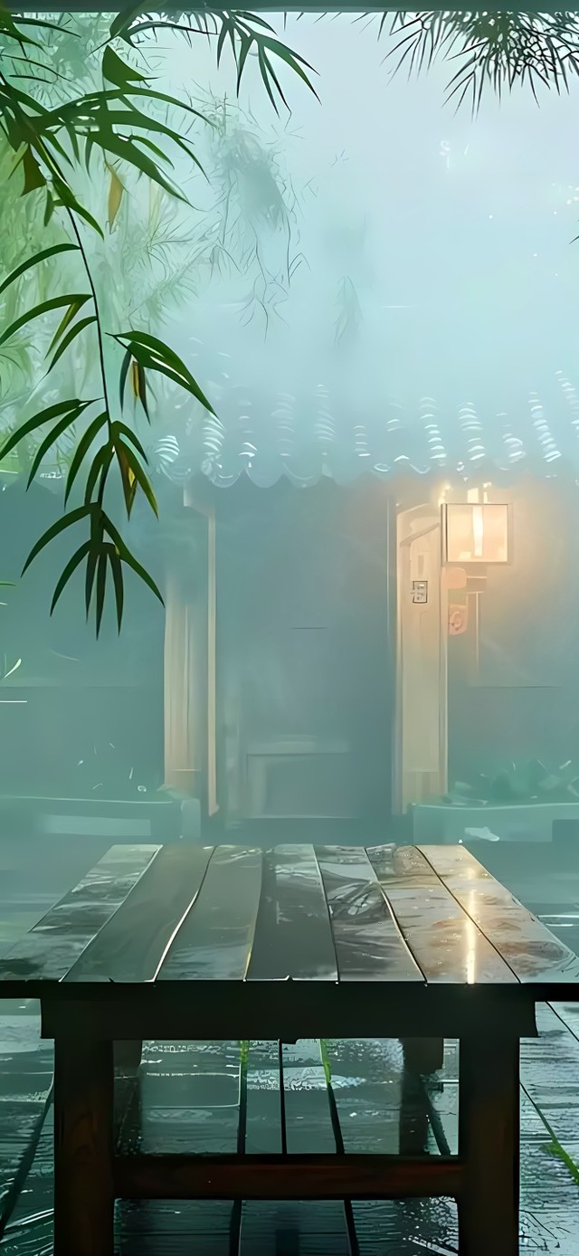 4k雨天竹院(风景手机动态壁纸) - 风景手机壁纸下载 - 元气壁纸