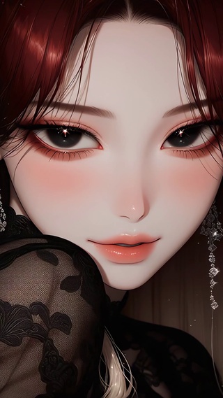 御姐风红发美女