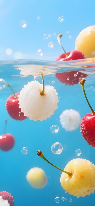 水中的水果