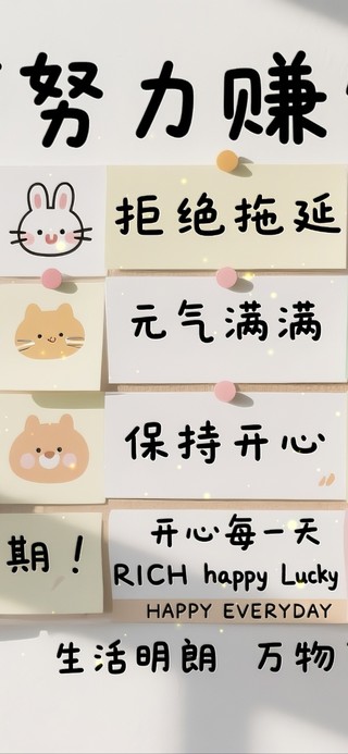 努力赚钱