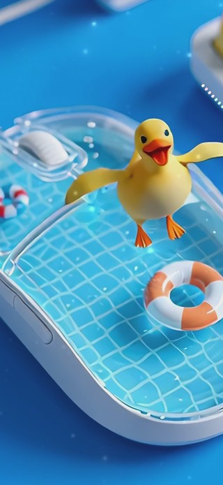 水漾萌鸭鼠标时光