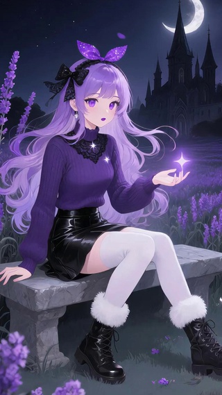 紫瞳美少女