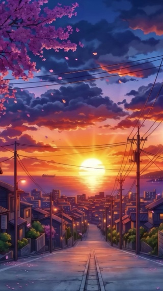临海黄昏