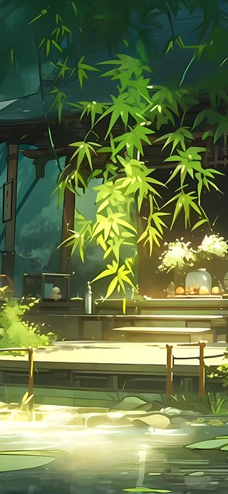 4k竹林小亭