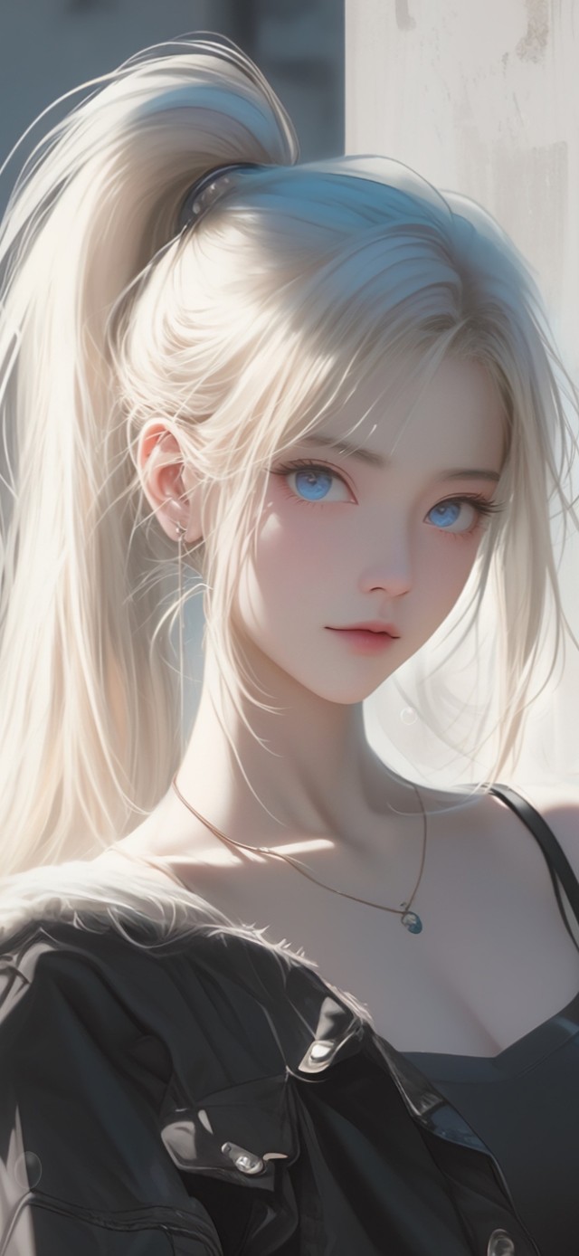 气质高马尾少女