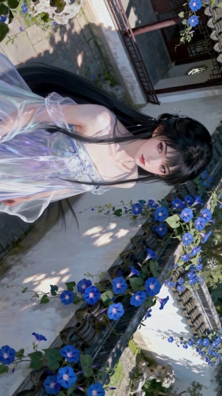 古风国风庭院纯欲白皙清纯美人