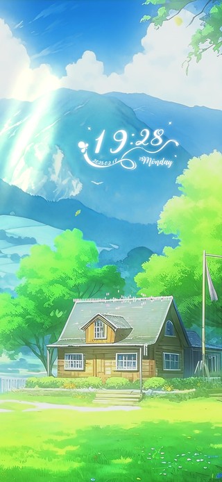 森林小屋护眼插画