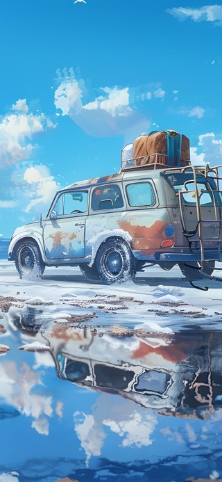 冰原上的汽车